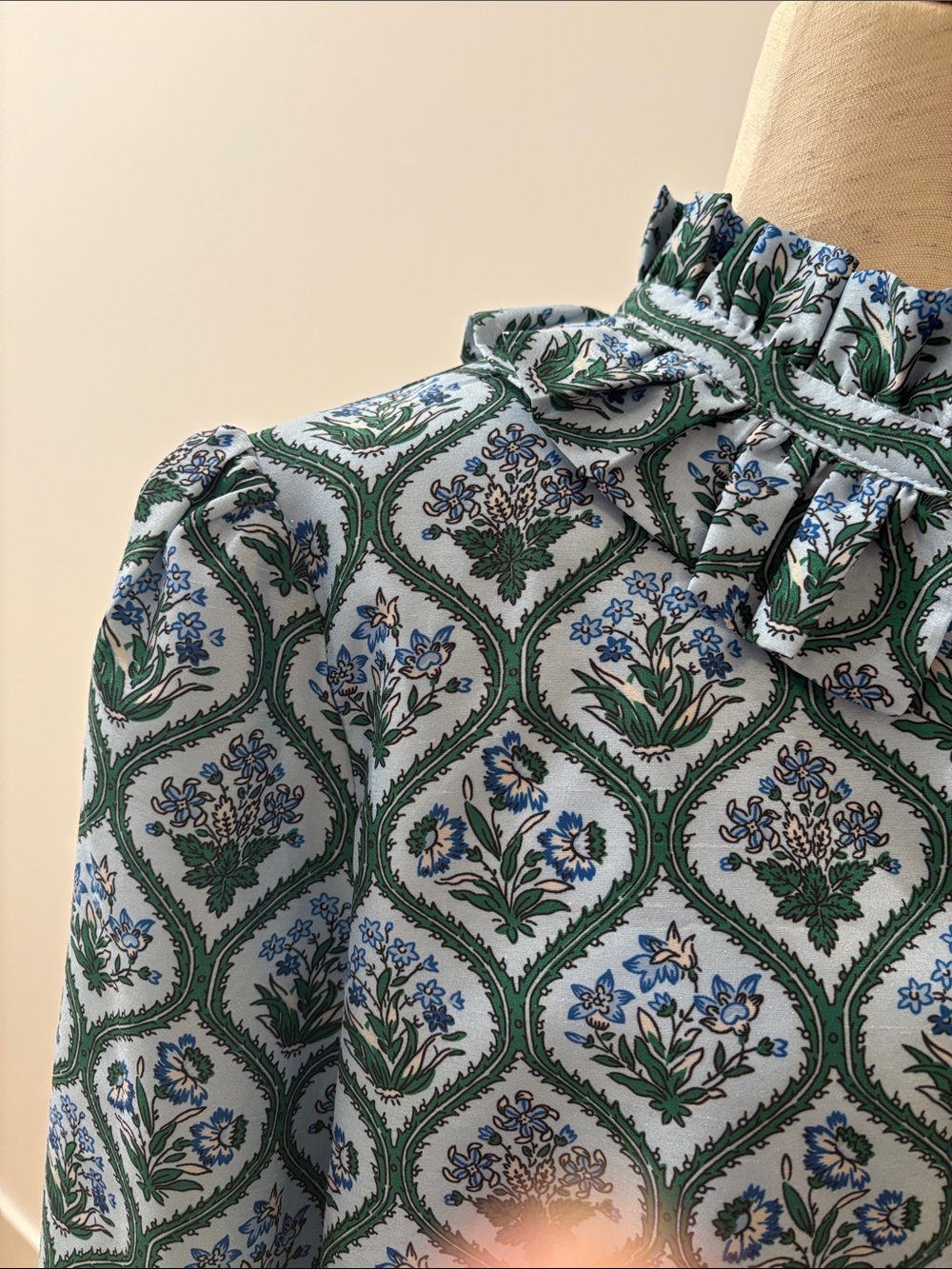 Tuckernuck Green and Blue Ruffle-Neck Tunic - Picture 4 of 11